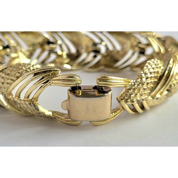 Pegasus Coro Bracelet Vintage Mid Century Modern MCM Gold - Picture 3 of 13